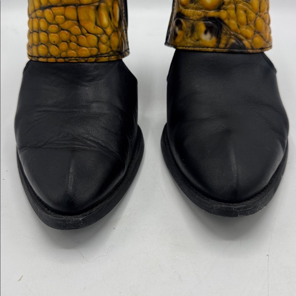 Fluevog Room 502 Heels, sz 8.5 in Black/Orange Dragon - Picture 2 of 8